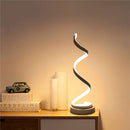 Dimmable Creative Design Curved LED Bedside Study Bedroom Desk Table Lamp Remote Control