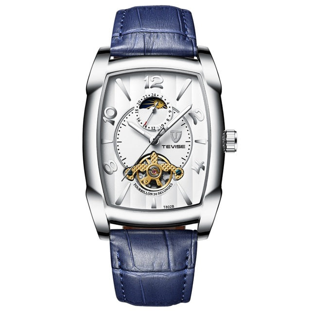 TEVISE T802B Business Style Men Wrist Watch Moonphase Date Display Automatic Mechanical Watch