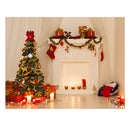 5x7ft Vinyl Christmas Tree Fireplace Background Photography Studio Backdrop Prop