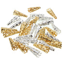 50Pcs Silver Gold Cone Petunia Care Caps DIY Jewelry
