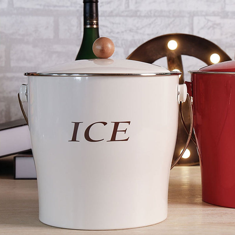Double Wall 4L Ice Bucket Spit Barrel Container KTV Club Bar Tools Ice Container With Scoop & Lid