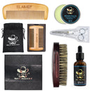 Beard Grooming Trimming Kit for Men 7-in-1 Beard Care Kit Beard Scissors Comb Brush Beard Oil Balm Grooming Beard Comb Tool Set