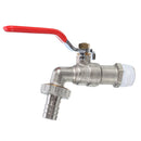 S100x8 Brass IBC Tank Adapter Double Tap Coarse Thread Outlet Replacement Drain Adapter to 1/2'' Hose Barb Coupler Valve Fitting Parts Connector for Garden