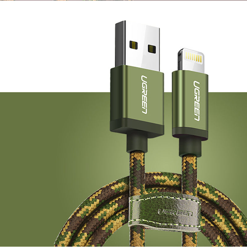 UGREEN 2.4A Lightning Port Fast Charging Transmission Data Cable For iPhone X XS 11Pro iPadPro iPadAir