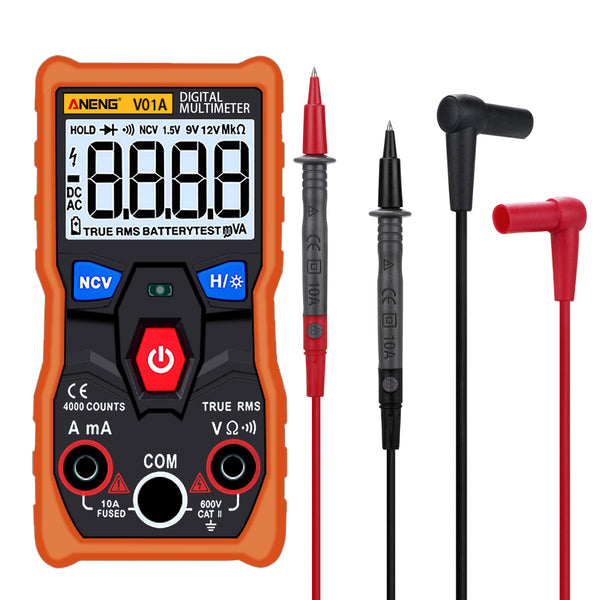 ANENG V01A Digital True RMS Multimeter Tester Autoranging Automotriz Multimeter Orange Color