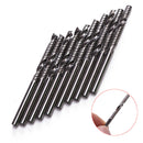Drillpro DB-M7 10pcs 1/8 Inch Shank 1 Flute Carbide Spiral End Mill Cutter 3.175x25mm