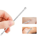 Y.F.M5Pcs Antibacterial Blackhead Acne Removal Needle Portable Facial Tools Face Pimple Extractor Blackhead Remover Set With Mirror