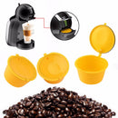 3Pcs/Set Colorful Refillable Coffee Capsule Cup Reusable Coffee Pods w/ Spoon Brush for Nescafe Dolce Gusto Brewer
