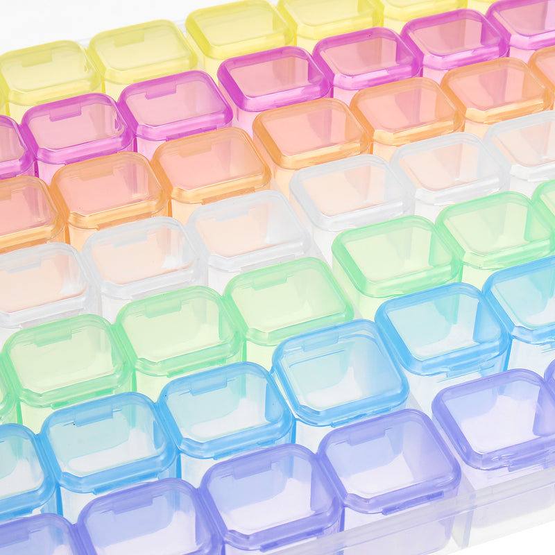 56 Slots Plastic Jewelry Storage Box Diamond Painting Tool Box Embroidery Case