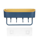 Punch-free Plastic Bathroom Shelf Shower Shampoo Holder Storage Rack Organizer