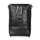 Men High Capacity Portable Genuine Leather Waist Bag For Mobile Phone Under 6 Inches