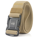 TUSHI 125cmx3.8cm Men Tactical Belt Outdoor Zinc Alloy Quick Release Buckle Casual Belts Waist Belts