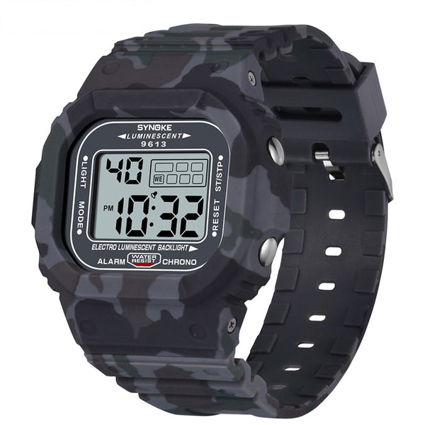 SYNOKE 9613 Outdoor Sport Men Watch 3ATM Waterproof Luminous Display Digital Watch