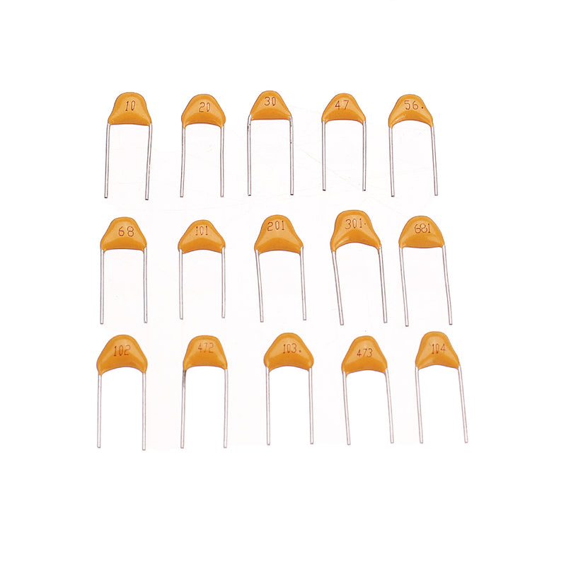 450pcs 15 Value Monolithic Capacitor Set 50v Multi-layer Assortment Box 10pf To 100nf Electronic Components Capacitor Kit