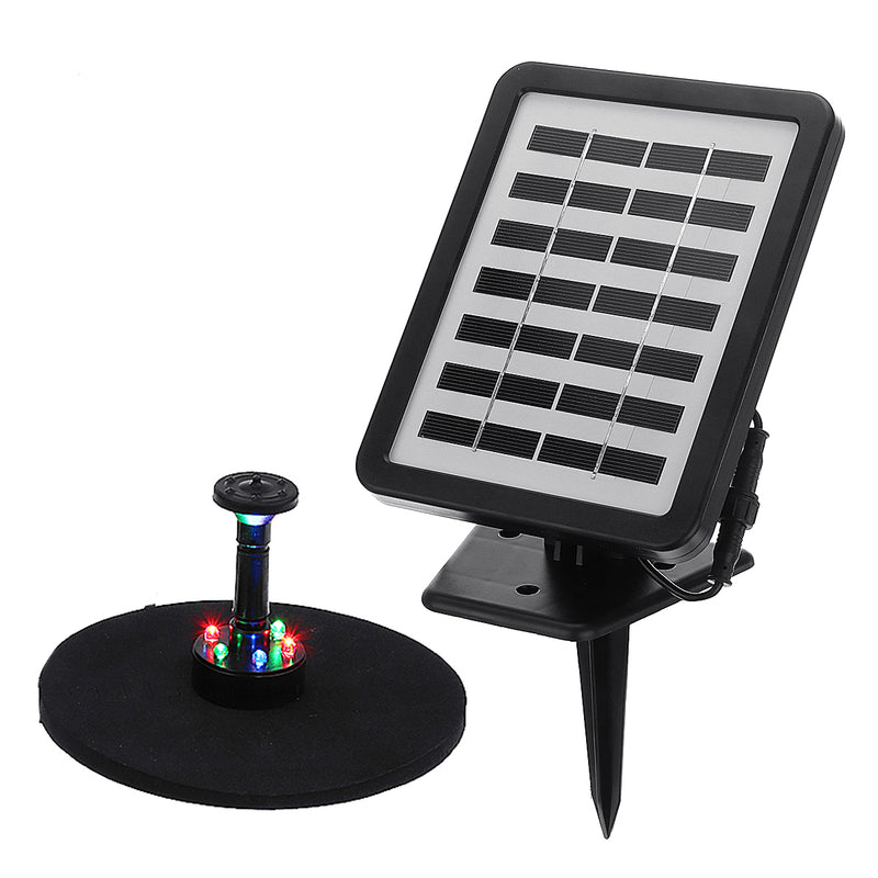 1.5W 180L/H LED Solar Fountains Pump Pond Pool Fish Tank Bird Bath Water Pump built in Battery Floating Kit with 4 Sprinkler Heads