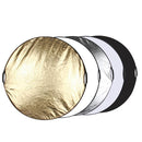 PULUZ PU5111 60cm 5 in 1 Folding Photo Studio Reflector Board Silver Translucent Gold White Black