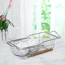 Stainless Steel Dish Drainer Drying Rack Holder Bowl Storage Basket Kitchen Sink Drain Shelf