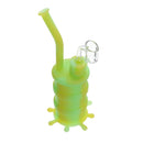 Multi Color Luminous Silicone Water Glass Pipe Glow In The Dark Glass Smoke Pipe