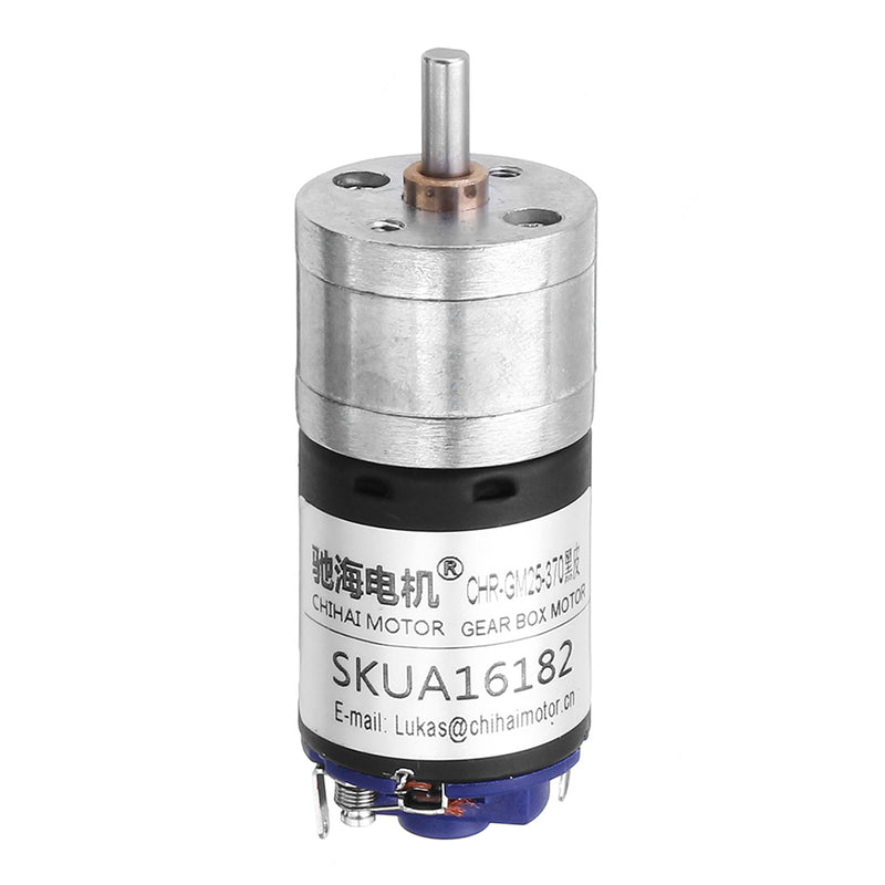 CHIHAI CHR-GM25-BK370 12V 2000rpm 1:10 Ratio DC Motor High Speed Strong Magnetic Reduction Motor