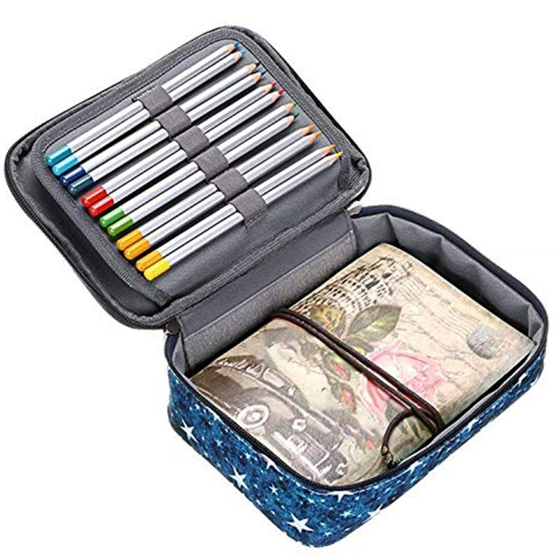 72 Holes Pencil Case Oxford Cloth Penal Pen Box Bag Large 5 Layers Pencilcase School Stationery Art Painting Supplies