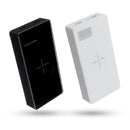 Bakeey Glass Screen Qi Wireless Charger Power Bank 20000mAh USB LED Battery Charger