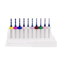 Drillpro 10pcs Upgrade 0.1-2mm Blue NACO Coating PCBCNC Drill Bit for Circuit Boards PCB Drill Bit