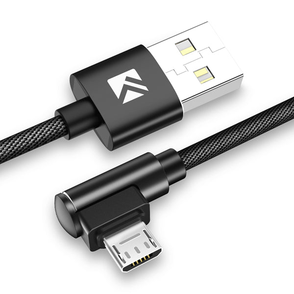 FLOVEME 2.4A 90 Degree Micro USB Fast Charging Data Cable 1M For Samsung S7 S6 Xiaomi Redmi Note 5