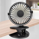 360 Rotation Mini Fan Battery Operated/USB Rechargeable Clip on Fan for Baby Stroller/Gym/Office/Study