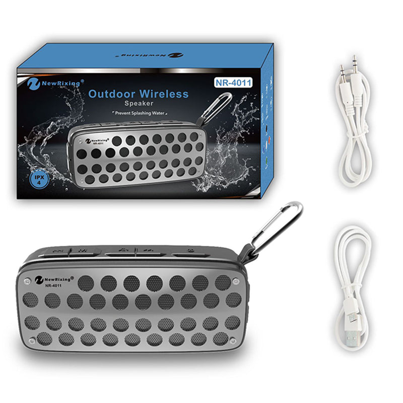 Portable Outdoor Wireless bluetooth Speaker IPX4 Waterproof FM Radio TF Card Speaker with Mic