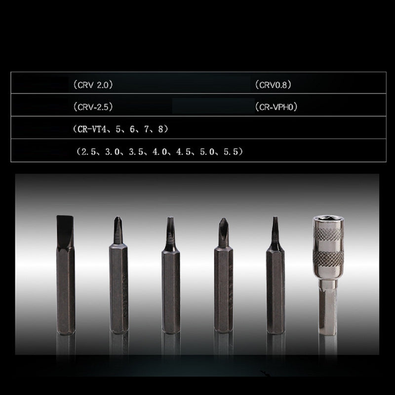19 in 1 Multifunctional Screwdriver Set Chrome Vanadium Steel Stainless Steel Screwdriver For Camera Mobile Phone Computer