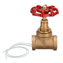Vintage Steampunk 1/2 Inch Red Handle Stop Valve Light Switch With Wire For Water Pipe Lamp