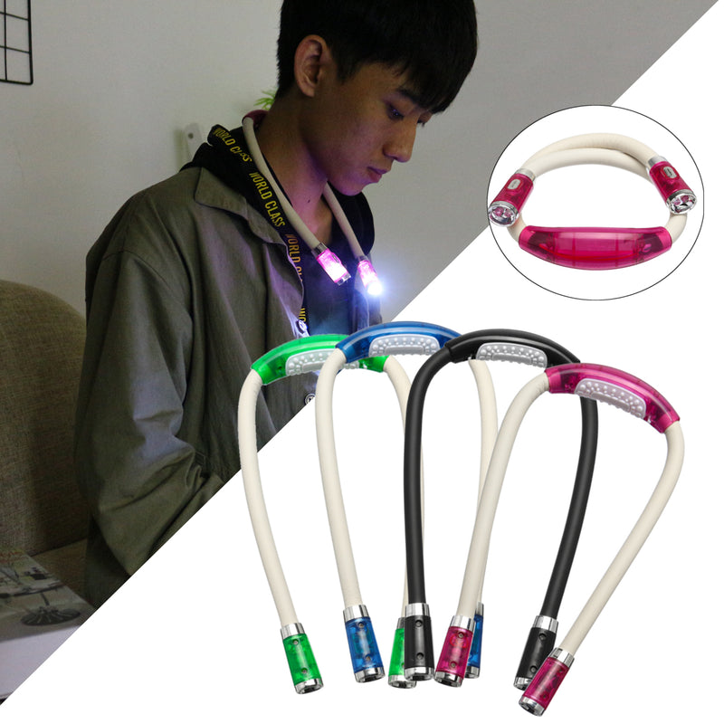 LED Neck Light Battery Operated Knitting Crocheting Lamp Book Reading Light