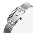 SHENGKE SK K0119 Ladies Dress Rectangular Shape Drape Dial  Business Women Quartz Watch