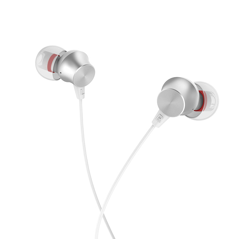 HOCO M51 3.5mm Wired Control Earphone Metal Deep Bass Stereo Earbuds In-ear Sport Headphone with Mic