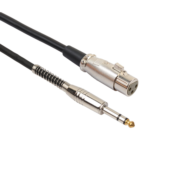 REXLIS BK3127-3 1/1.8/ 3M 3-Pin Male to Mono Female Shielded Microphone Audio Cable
