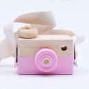 Wearable Children's Wooden Camera Ornaments Mini Portable Educational Toys Photography Cute Props