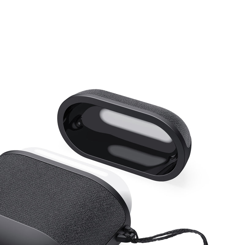 DUX DUCIS Luxury PU Leather Shockproof Earphone Storage Case with Anti-lost Hook for Airpods 1 / AirPods 2