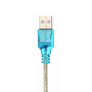 Translucent USB To RS232 Serial 9 Pin Converter Cable Adapter