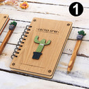 Creative Wooden Cover Notebook Vintage Notepad Journal Diary Office School Supplies