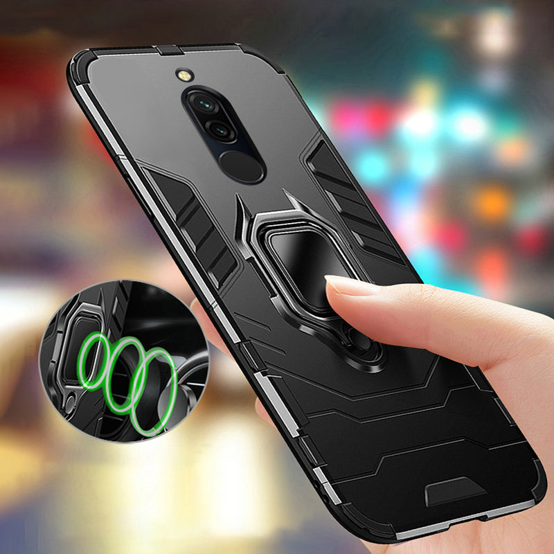 Bakeey Armor Magnetic Card Holder Shockproof Protective Case For Xiaomi Redmi 8 / Redmi 8A