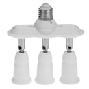 3 In 1 Rotatable E27 Universal Conversion Socket Head Lamp Base Bulb Adapter AC110-230V