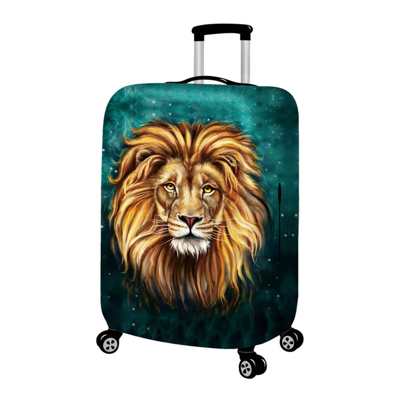 18-32inch Polyester Luggage Bag Cover Lion Travel Elastic Suitcase Cover Dust Proof Protective