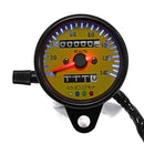 Motorcycle Dual Odometer KMH Night Vison Speedometer Gauge Meter LED Backlight Signal Light