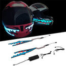 Shark Style Motorcycle Helmet Light Strip LED Night Signal Light Stripe Glowing