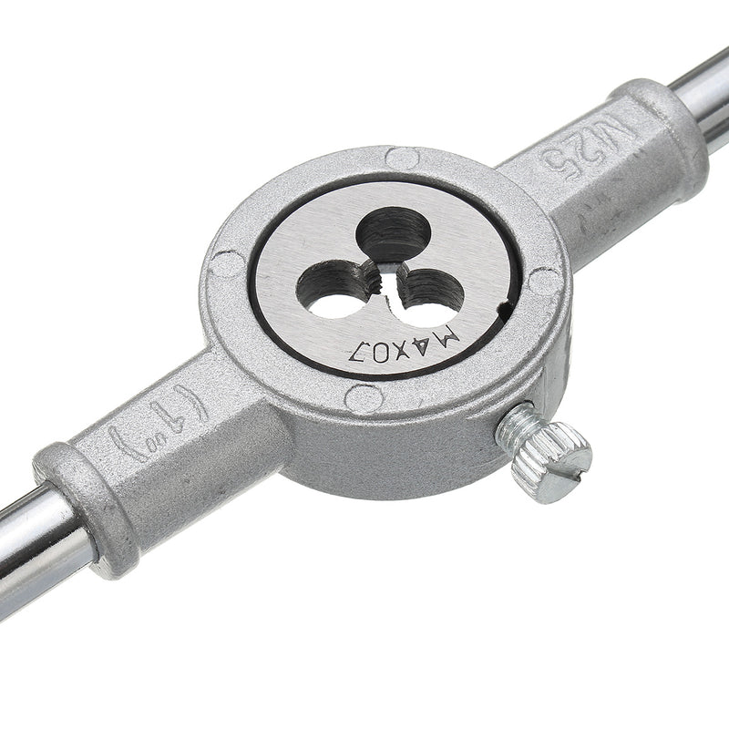 8pcs Metric Screw Tap Wrench and Die Set M3-M12 Nut Bolt Alloy Metal Hand Tools