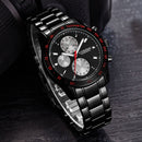 CURREN 8016 Decorative Three Dials Full Steel Quartz Watches Business Style Men Wrist Watch
