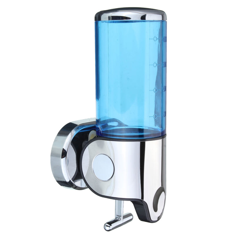 Wall Mounted Bathroom Manually Lotion Shampoo Bottle Dispenser Liquid Soap Squeezer