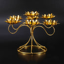 Assembled Lotus Style Stainless Steel Seven Star Butter Lamp Candle Holder For Daily Pray Or Buddhism Worship