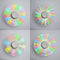 Geekcreit DIY Round Triangle LED POV Rotation Hand Spinner SMD Learning Kit