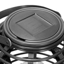 Solar Power Lamp Camping Light Waterproof Outdoor Garden Hanging Lamp Round Rattan Lantern